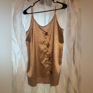 Silky like leopard skin tank top XL